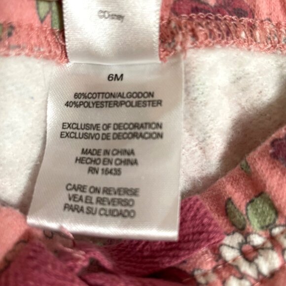 Disney Baby Minnie Mouse 2-Piece Outfit 6M Long-Sleeve Bodysuit & Floral Pants - Picture 9 of 11